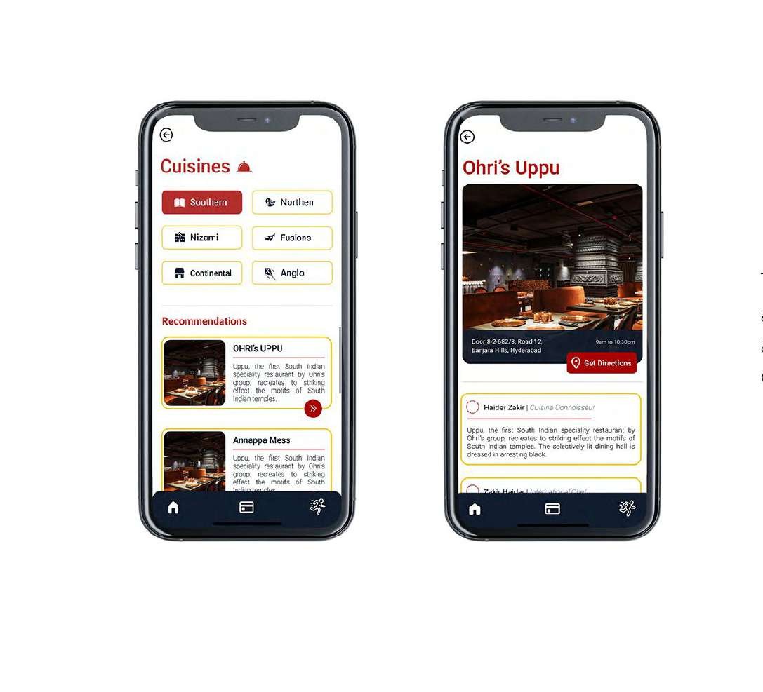 Hyderabad EXO cuisine recommendation screens curated by cultural experts