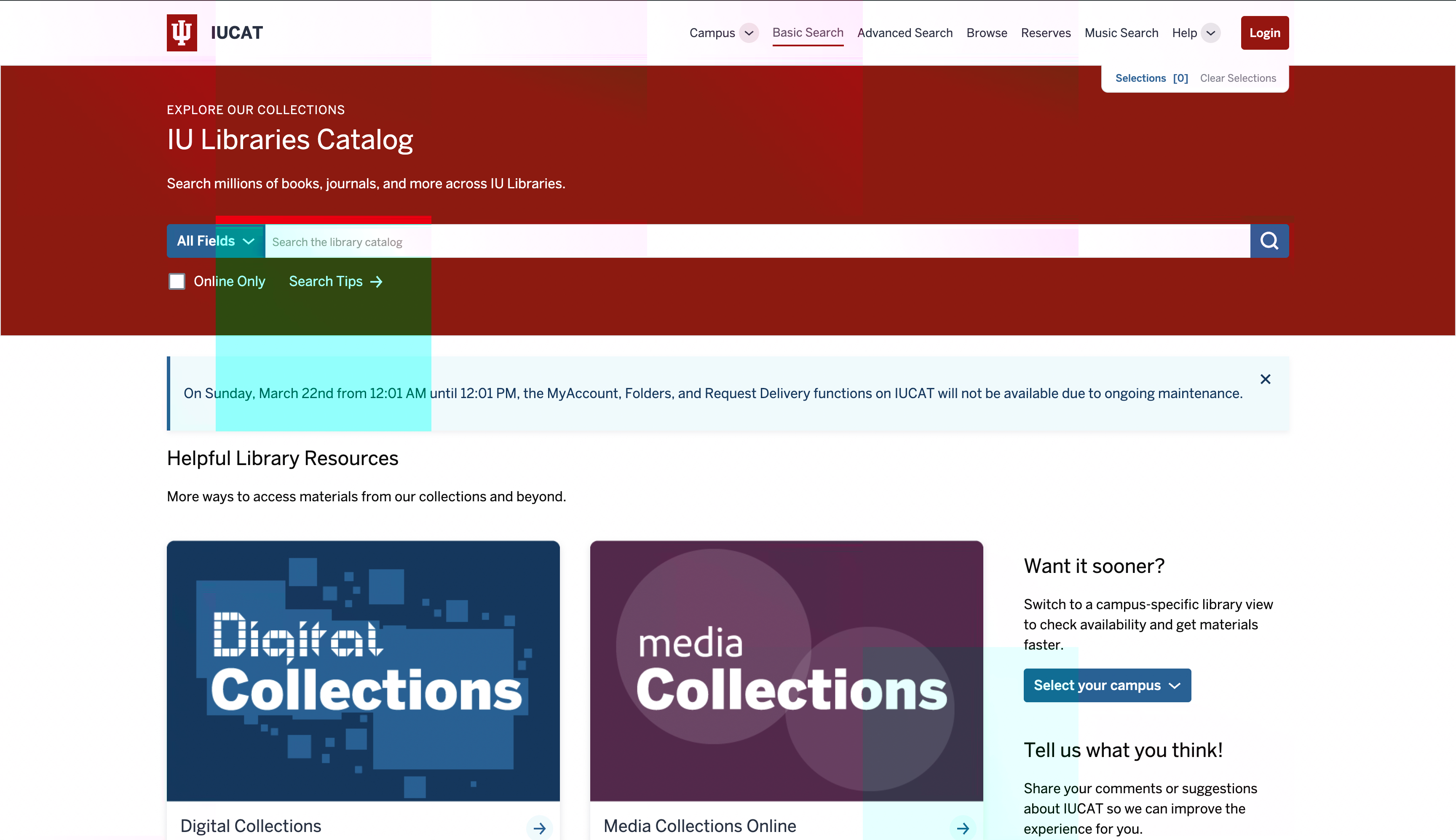 IUCAT Redesign Mockup